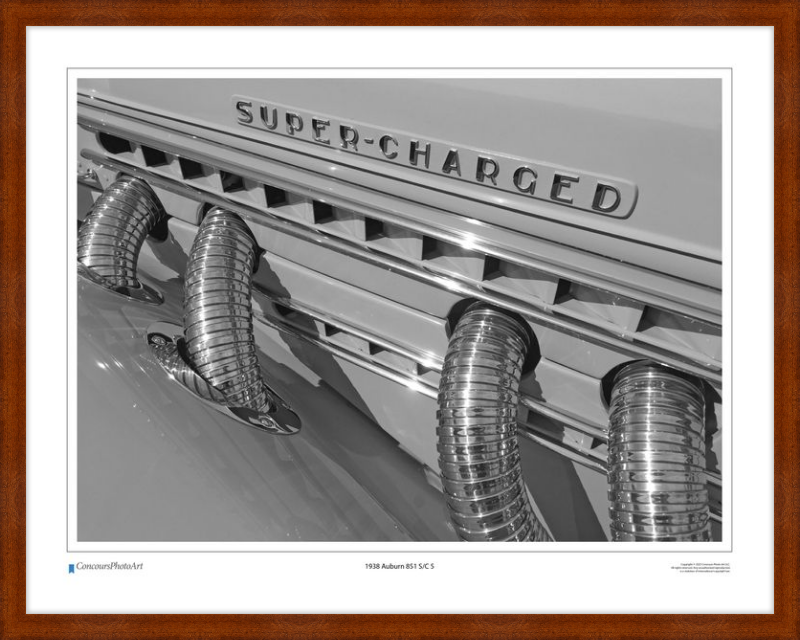 1938 Auburn 851 S/C 5 / CPA306B / Black and White