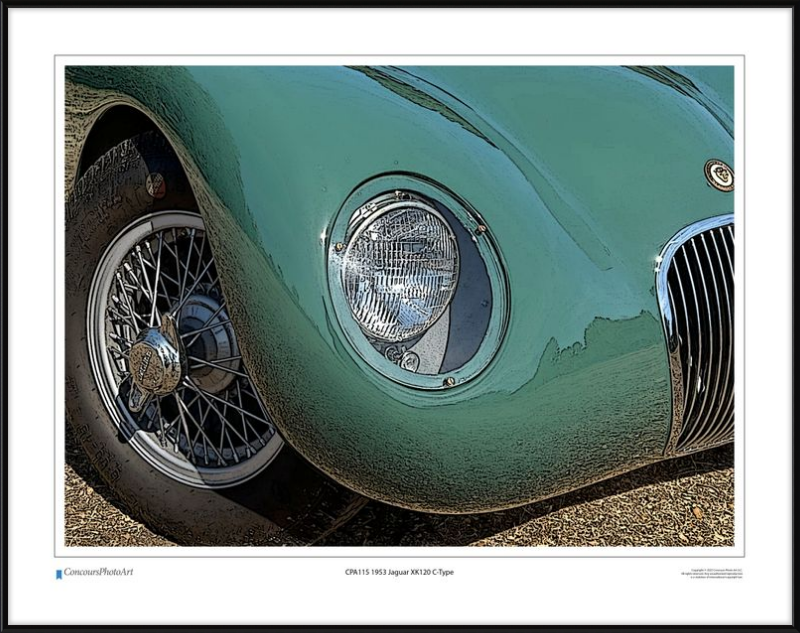 1953 Jaguar XK120 C-Type / CPA115C2 / Stylized Image