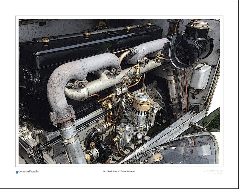 1927 Rolls-Royce 7.7-liter Inline-six / CPA702C / Stylized Image