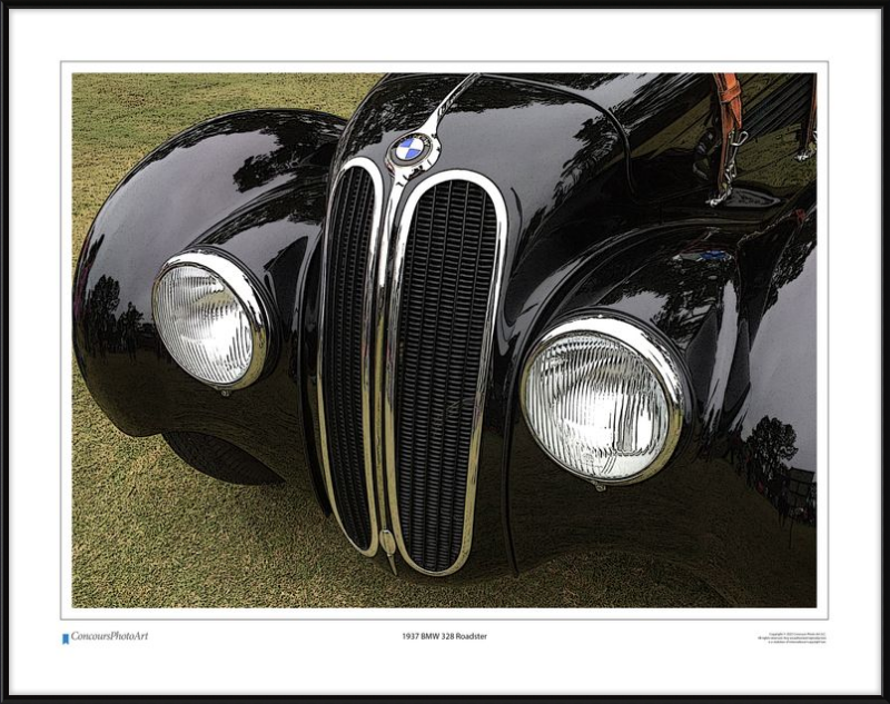 1937 BMW 328 Roadster / CPA206C / Stylized Image