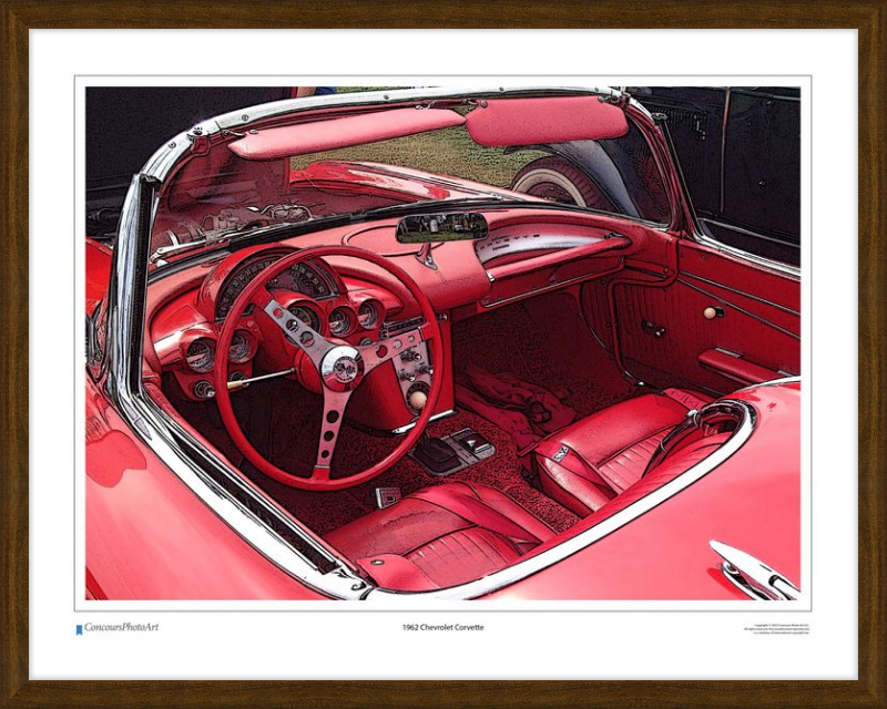 1962 Chevrolet Corvette / CPA609C / Stylized Image