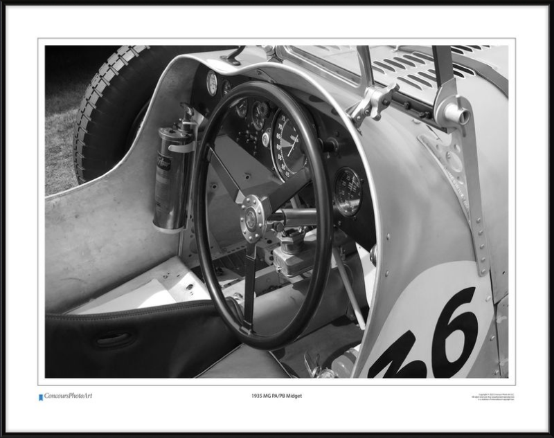 1935 MG PA/PB Midget / CPA607B / Black and White