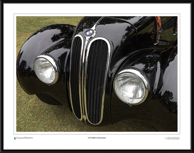 1937 BMW 328 Roadster / CPA206C / Stylized Image