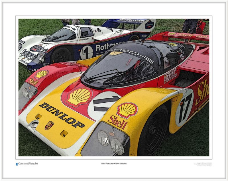 1988 Porsche 962-010 Works / CPA402C / Stylized Image