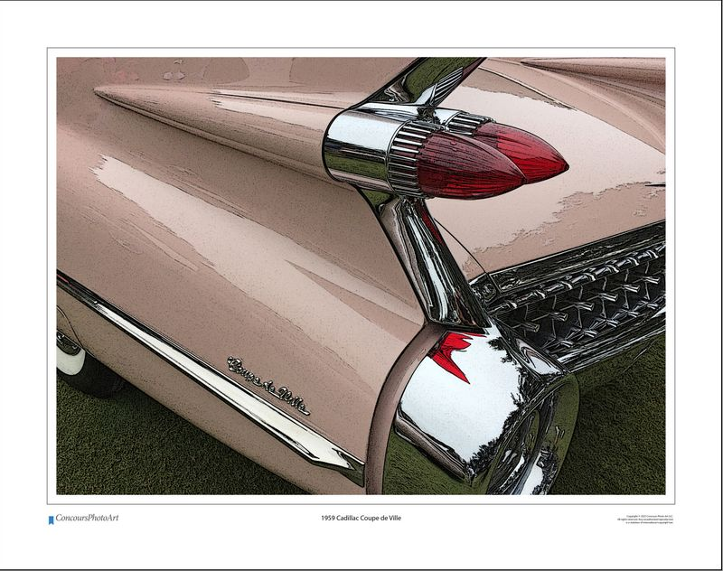 1959 Cadillac Coupe de Ville / CPA304C / Stylized Image