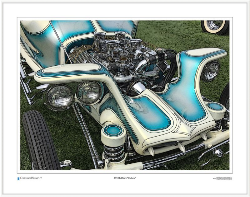 1959 Ed Roth "Outlaw" / CPA503C / Stylized Image