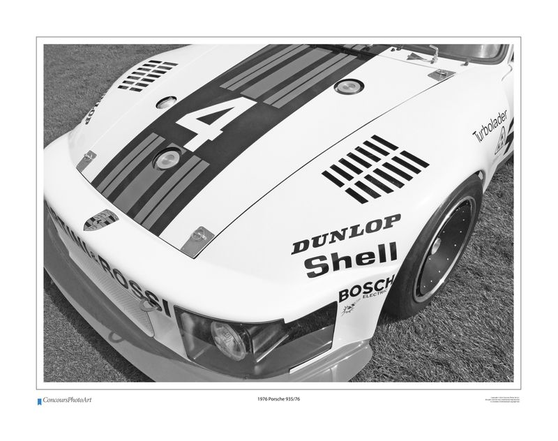 1976 Porsche 935/76 / CPA414B / B&W Print