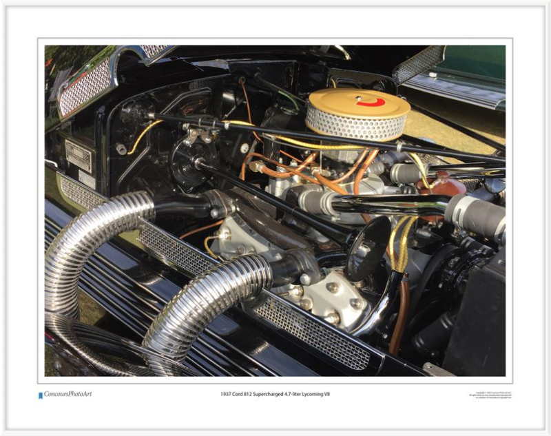 1937 Cord 812 Supercharged 4.7-liter Lycoming V8 / CPA709A / Color Image