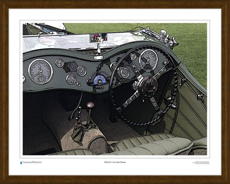 1934 SS 1 2½-Litre Tourer / CPA612C / Stylized Image