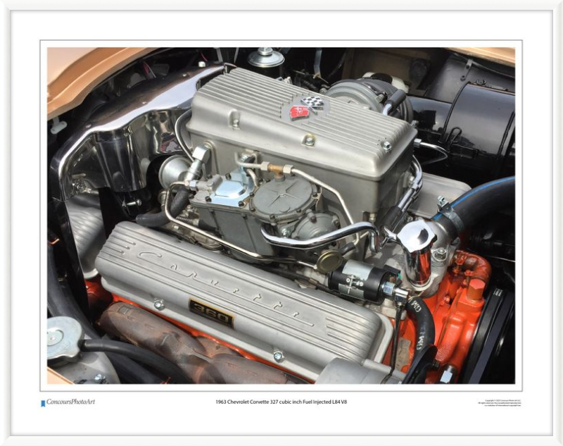 1963 Chevrolet Corvette 327 cubic inch Fuel Injected L84 V8 / CPA708A / Color Image