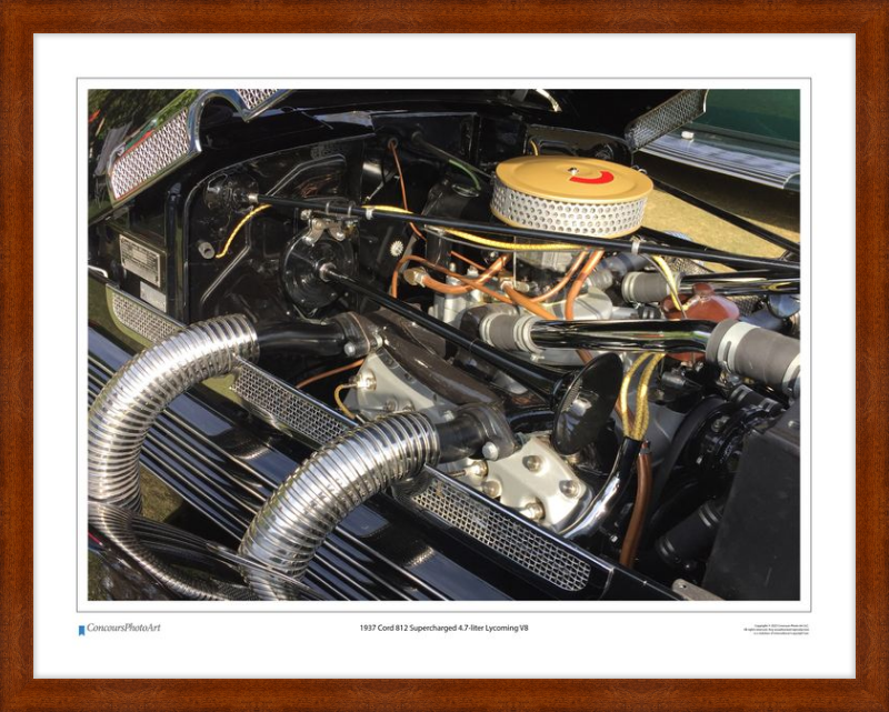 1937 Cord 812 Supercharged 4.7-liter Lycoming V8 / CPA709A / Color Image