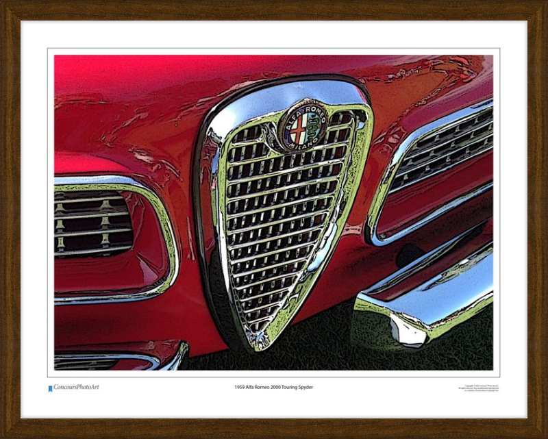 1959 Alfa Romeo 2000 Touring Spyder / CPA209C / Stylized Image