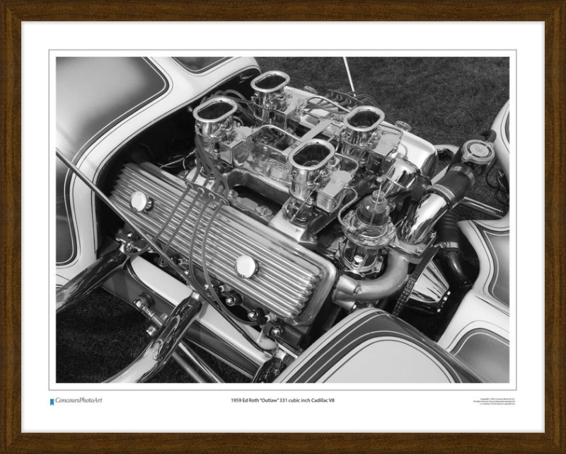 1959 Ed Roth “Outlaw” 331 cubic inch Cadillac V8 / CPA706B / Black and White