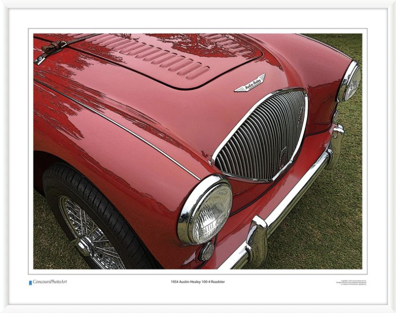1954 Austin-Healey 100-4 / CPA112C / Stylized Image
