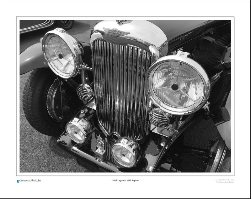 1935 Lagonda M45 Rapide / CPA104B / Black and White