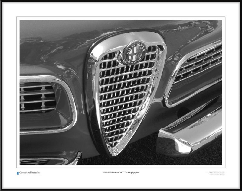 1959 Alfa Romeo 2000 Touring Spyder / CPA209B / Black and White