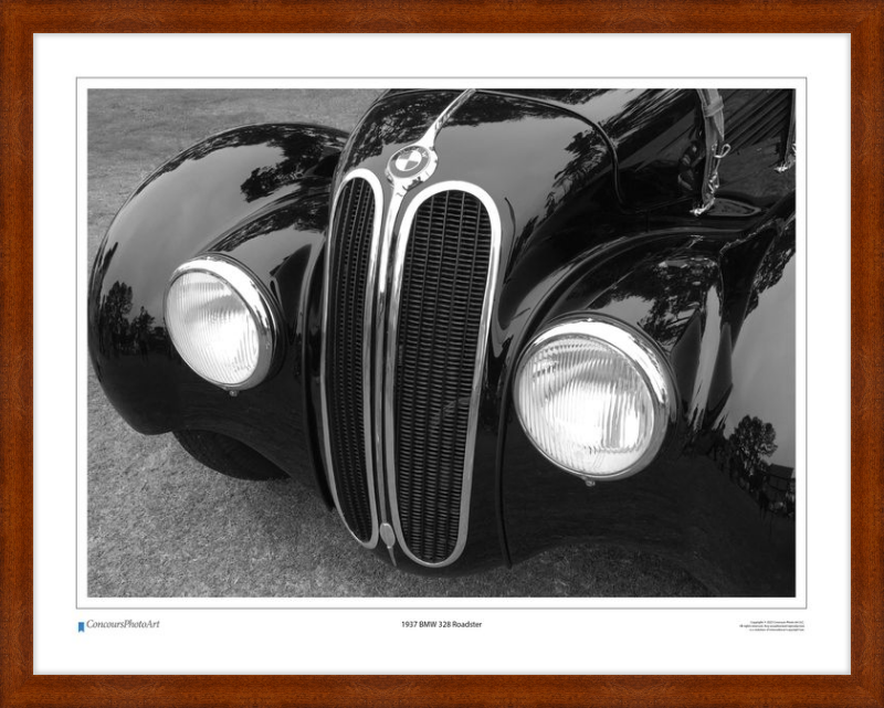 1937 BMW 328 Roadster / CPA206B / Black and White