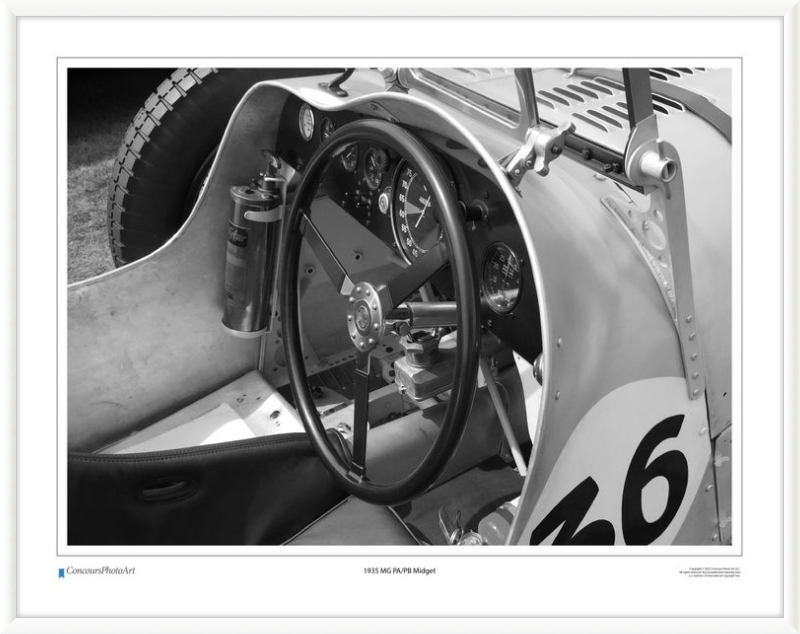 1935 MG PA/PB Midget / CPA607B / Black and White