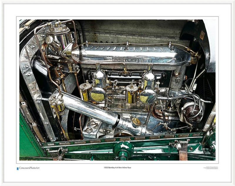 1930 Bentley 4.4-litre Inline-four / CPA713C / Stylized Print