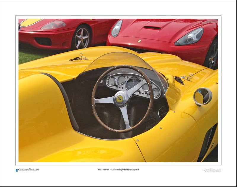 1955 Ferrari 750 Monza Spyder by Scaglietti / CPA610A / Color Image