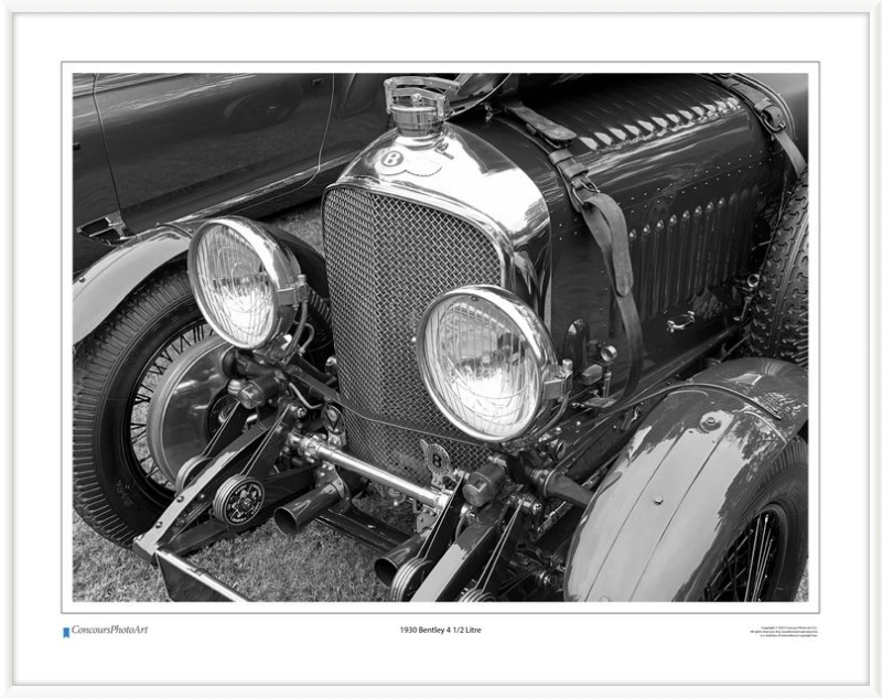 1930 Bentley 4 1/2 Litre / CPA113B / Black and White