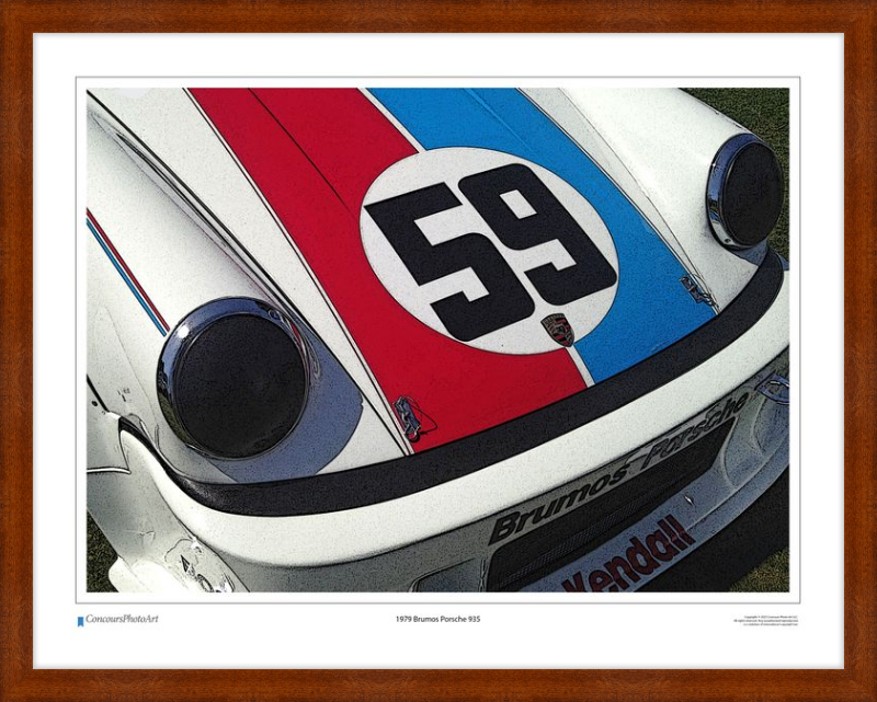 1979 Brumos Porsche 935 / CPA401C / Stylized Image