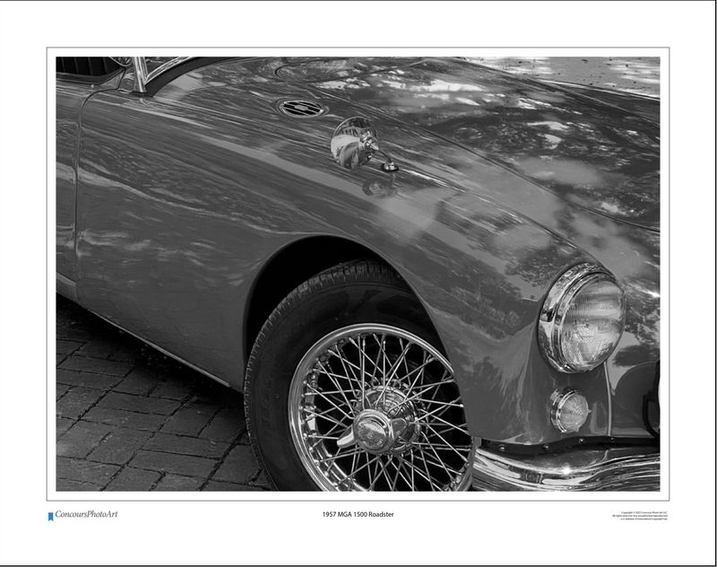 1957 MGA 1500 Roadster / CPA110B / Black and White