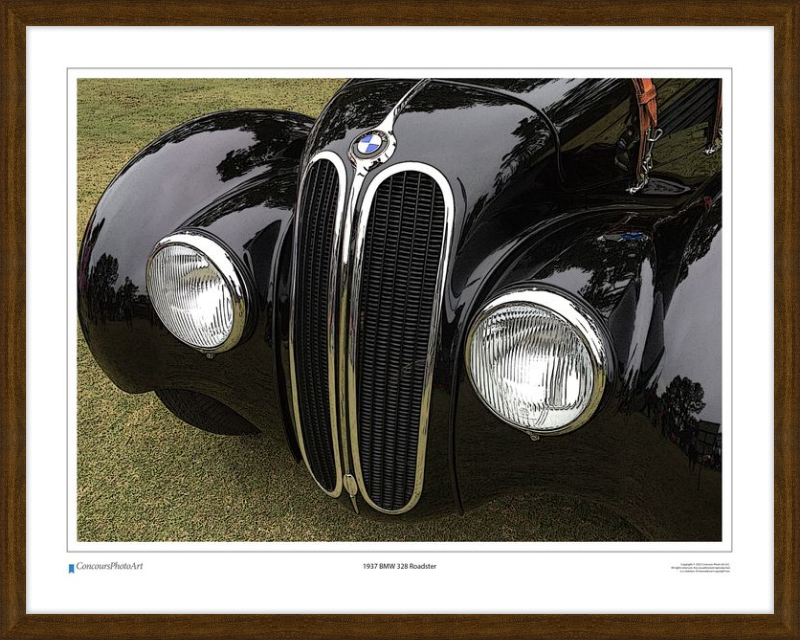 1937 BMW 328 Roadster / CPA206C / Stylized Image