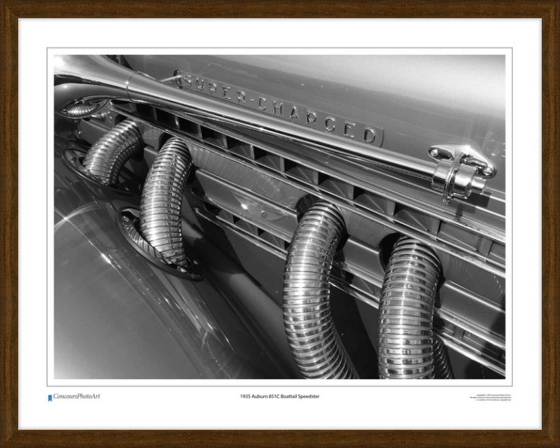 1935 Auburn 851C Boattail Speedsterr / CPA310B / Black and White