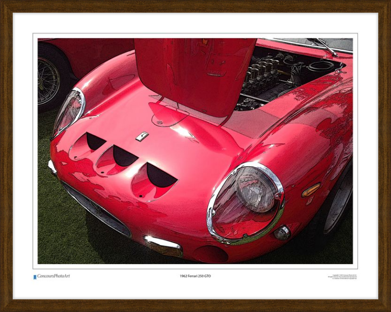 1962 Ferrari 250 GTO / CPA202C / Stylized Image