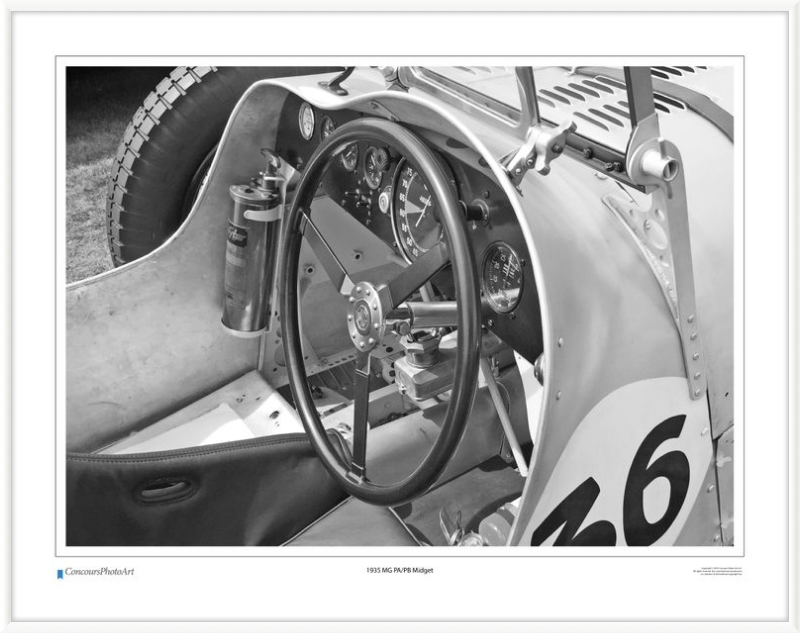 1935 MG PA/PB Midget / CPA607B / B&W Print