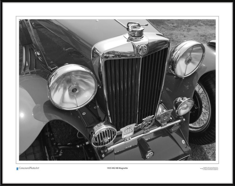 1935 MG NB Magnette / CPA105B / Black and White