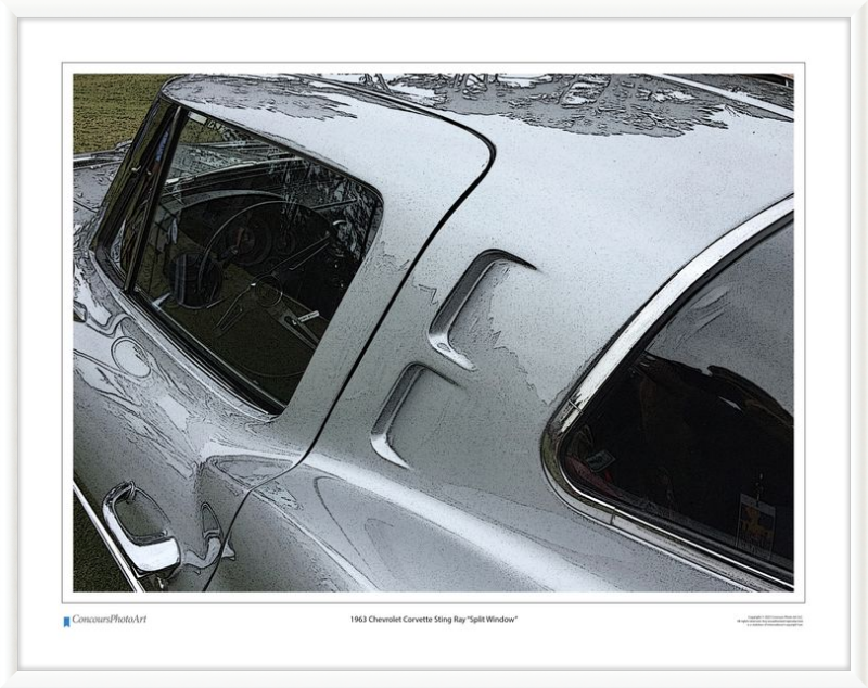 1963 Chevrolet Corvette Sting Ray "Split Window" / CPA301c / Stylized Image