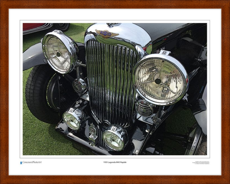 1935 Lagonda M45 Rapide / CPA104C / Stylized Image