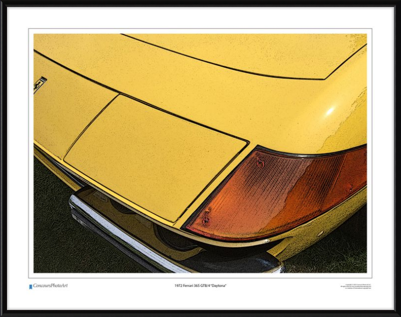 1972 Ferrari 365 GTB/4 “Daytona” / CPA205C / Stylized Image