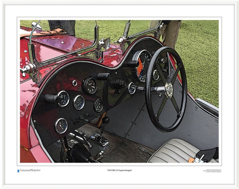 1933 MG J2 Supercharged / CPA603C / Stylized Image