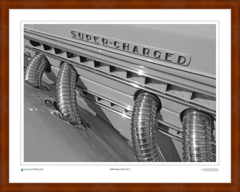 1938 Auburn 851 S/C 5 / CPA306B / Black and White
