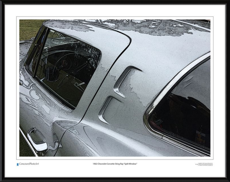 1963 Chevrolet Corvette Sting Ray "Split Window" / CPA301c / Stylized Image