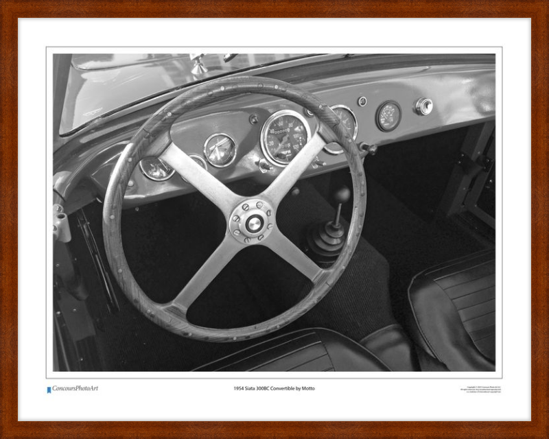 1954 Siata 300BC Convertible by Motto / CPA611B / Black and White