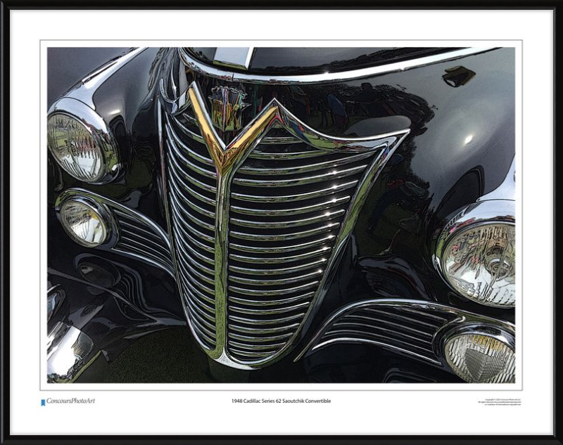 1948 Cadillac Series 62 Saoutchik Convertible / CPA302C / Stylized Image