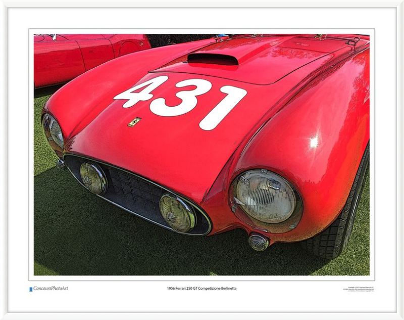 1956 Ferrari 250 GT Competizione Berlinetta / CPA4208C / Stylized Image