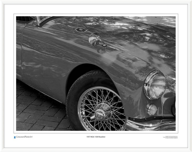 1957 MGA 1500 Roadster / CPA110B / Black and White