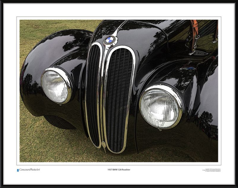 1937 BMW 328 Roadster / CPA206C / Stylized Image
