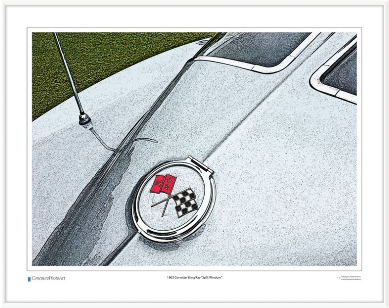 1963 Chevrolet Corvette Sting Ray "Split Window" / CPA317C / Stylized Print