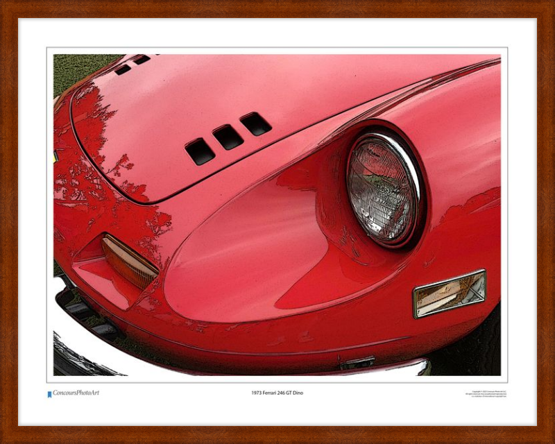 1973 Ferrari 246 GT Dino / CPA208C / Stylized Image
