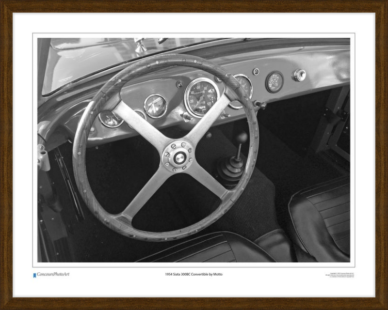 1954 Siata 300BC Convertible by Motto / CPA611B / Black and White