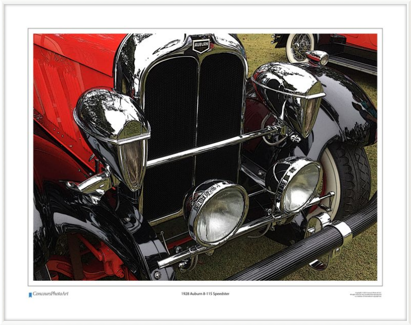 1928 Auburn 8-115 Speedster / CPA311C / Stylized Image