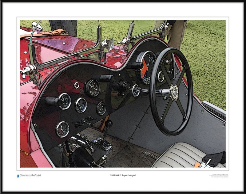 1933 MG J2 Supercharged / CPA603C / Stylized Image