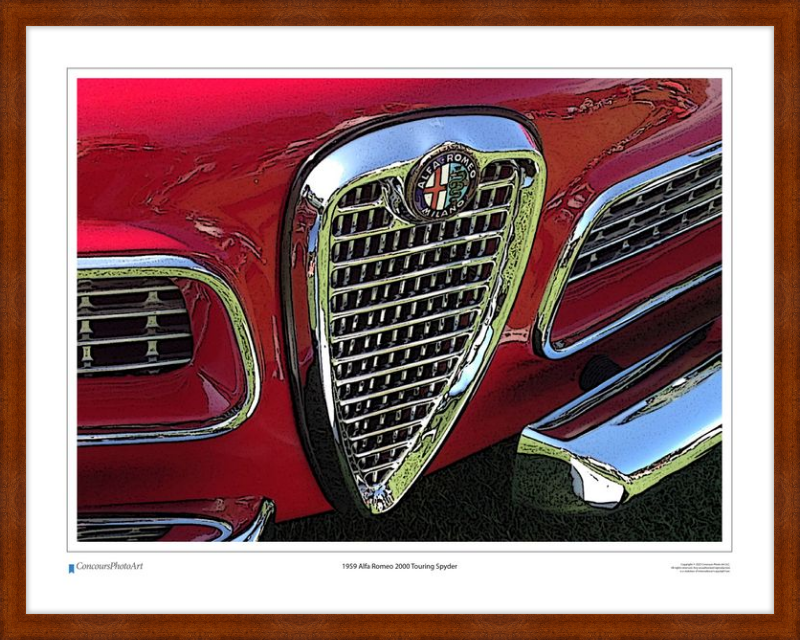 1959 Alfa Romeo 2000 Touring Spyder / CPA209C / Stylized Image