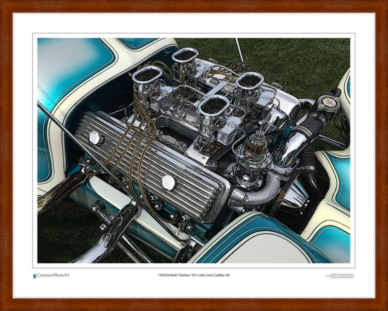 1959 Ed Roth “Outlaw” 331 cubic inch Cadillac V8 / CPA706C / Stylized Image